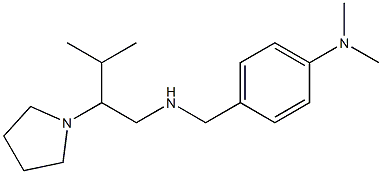 N,N-dimethyl-4-({[3-methyl-2-(pyrrolidin-1-yl)butyl]amino}methyl)aniline 结构式