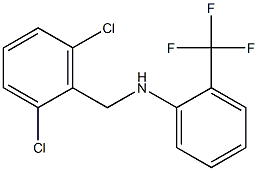 N-[(2,6-dichlorophenyl)methyl]-2-(trifluoromethyl)aniline 结构式