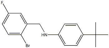 N-[(2-bromo-5-fluorophenyl)methyl]-4-tert-butylaniline 结构式