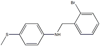 N-[(2-bromophenyl)methyl]-4-(methylsulfanyl)aniline 结构式