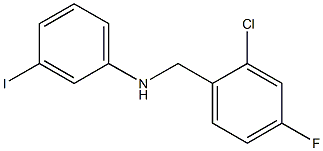 N-[(2-chloro-4-fluorophenyl)methyl]-3-iodoaniline 结构式