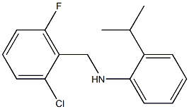 N-[(2-chloro-6-fluorophenyl)methyl]-2-(propan-2-yl)aniline 结构式