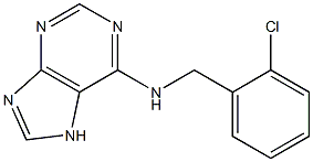 N-[(2-chlorophenyl)methyl]-7H-purin-6-amine 结构式