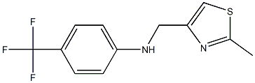 N-[(2-methyl-1,3-thiazol-4-yl)methyl]-4-(trifluoromethyl)aniline 结构式