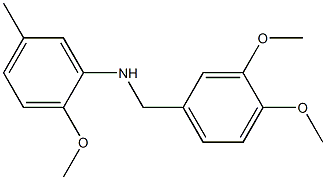 N-[(3,4-dimethoxyphenyl)methyl]-2-methoxy-5-methylaniline 结构式