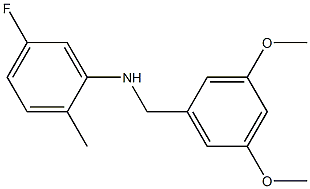 N-[(3,5-dimethoxyphenyl)methyl]-5-fluoro-2-methylaniline 结构式