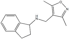 N-[(3,5-dimethyl-1,2-oxazol-4-yl)methyl]-2,3-dihydro-1H-inden-1-amine 结构式