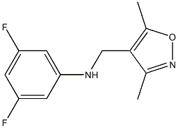 N-[(3,5-dimethyl-1,2-oxazol-4-yl)methyl]-3,5-difluoroaniline 结构式