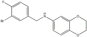 N-[(3-bromo-4-fluorophenyl)methyl]-2,3-dihydro-1,4-benzodioxin-6-amine 结构式