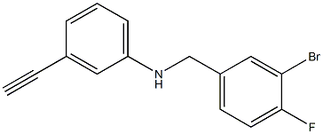 N-[(3-bromo-4-fluorophenyl)methyl]-3-ethynylaniline 结构式