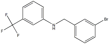 N-[(3-bromophenyl)methyl]-3-(trifluoromethyl)aniline 结构式