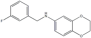 N-[(3-fluorophenyl)methyl]-2,3-dihydro-1,4-benzodioxin-6-amine 结构式