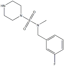 N-[(3-fluorophenyl)methyl]-N-methylpiperazine-1-sulfonamide 结构式