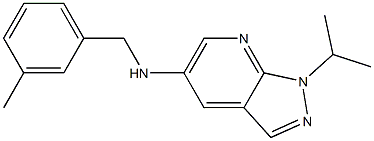 N-[(3-methylphenyl)methyl]-1-(propan-2-yl)-1H-pyrazolo[3,4-b]pyridin-5-amine 结构式