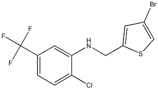 N-[(4-bromothiophen-2-yl)methyl]-2-chloro-5-(trifluoromethyl)aniline 结构式