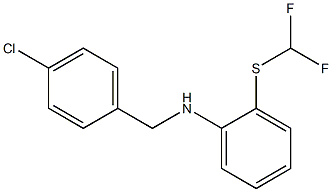 N-[(4-chlorophenyl)methyl]-2-[(difluoromethyl)sulfanyl]aniline 结构式