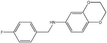 N-[(4-fluorophenyl)methyl]-2,3-dihydro-1,4-benzodioxin-6-amine 结构式