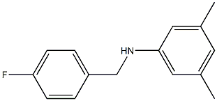 N-[(4-fluorophenyl)methyl]-3,5-dimethylaniline 结构式