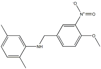 N-[(4-methoxy-3-nitrophenyl)methyl]-2,5-dimethylaniline 结构式