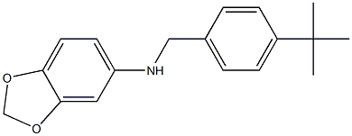 N-[(4-tert-butylphenyl)methyl]-2H-1,3-benzodioxol-5-amine 结构式