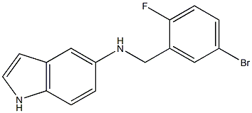 N-[(5-bromo-2-fluorophenyl)methyl]-1H-indol-5-amine 结构式
