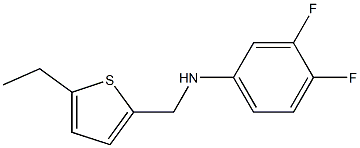 N-[(5-ethylthiophen-2-yl)methyl]-3,4-difluoroaniline 结构式