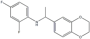 N-[1-(2,3-dihydro-1,4-benzodioxin-6-yl)ethyl]-2,4-difluoroaniline 结构式