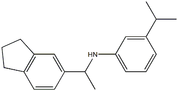 N-[1-(2,3-dihydro-1H-inden-5-yl)ethyl]-3-(propan-2-yl)aniline 结构式