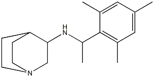 N-[1-(2,4,6-trimethylphenyl)ethyl]-1-azabicyclo[2.2.2]octan-3-amine 结构式