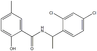 N-[1-(2,4-dichlorophenyl)ethyl]-2-hydroxy-5-methylbenzamide 结构式