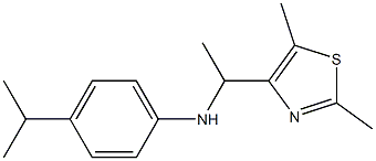 N-[1-(2,5-dimethyl-1,3-thiazol-4-yl)ethyl]-4-(propan-2-yl)aniline 结构式