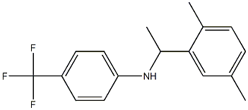 N-[1-(2,5-dimethylphenyl)ethyl]-4-(trifluoromethyl)aniline 结构式