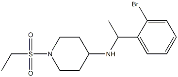 N-[1-(2-bromophenyl)ethyl]-1-(ethanesulfonyl)piperidin-4-amine 结构式