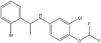 N-[1-(2-bromophenyl)ethyl]-3-chloro-4-(difluoromethoxy)aniline 结构式