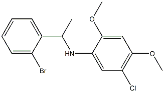 N-[1-(2-bromophenyl)ethyl]-5-chloro-2,4-dimethoxyaniline 结构式