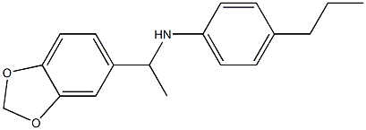 N-[1-(2H-1,3-benzodioxol-5-yl)ethyl]-4-propylaniline 结构式