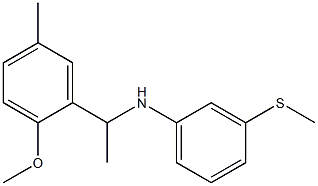 N-[1-(2-methoxy-5-methylphenyl)ethyl]-3-(methylsulfanyl)aniline 结构式
