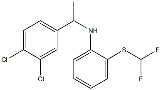 N-[1-(3,4-dichlorophenyl)ethyl]-2-[(difluoromethyl)sulfanyl]aniline 结构式