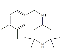 N-[1-(3,4-dimethylphenyl)ethyl]-2,2,6,6-tetramethylpiperidin-4-amine 结构式