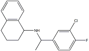 N-[1-(3-chloro-4-fluorophenyl)ethyl]-1,2,3,4-tetrahydronaphthalen-1-amine 结构式