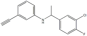 N-[1-(3-chloro-4-fluorophenyl)ethyl]-3-ethynylaniline 结构式