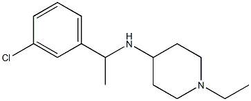 N-[1-(3-chlorophenyl)ethyl]-1-ethylpiperidin-4-amine 结构式