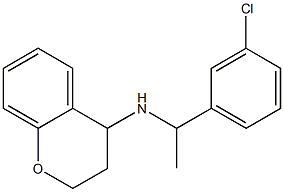 N-[1-(3-chlorophenyl)ethyl]-3,4-dihydro-2H-1-benzopyran-4-amine 结构式