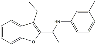 N-[1-(3-ethyl-1-benzofuran-2-yl)ethyl]-3-methylaniline 结构式