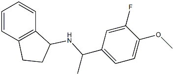 N-[1-(3-fluoro-4-methoxyphenyl)ethyl]-2,3-dihydro-1H-inden-1-amine 结构式