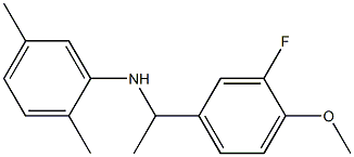 N-[1-(3-fluoro-4-methoxyphenyl)ethyl]-2,5-dimethylaniline 结构式