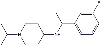 N-[1-(3-fluorophenyl)ethyl]-1-(propan-2-yl)piperidin-4-amine 结构式