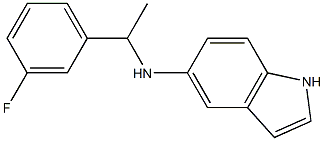 N-[1-(3-fluorophenyl)ethyl]-1H-indol-5-amine 结构式