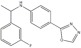 N-[1-(3-fluorophenyl)ethyl]-4-(1,3,4-oxadiazol-2-yl)aniline 结构式