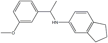 N-[1-(3-methoxyphenyl)ethyl]-2,3-dihydro-1H-inden-5-amine 结构式